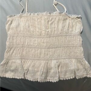 Miami Cream Smocked Camisole